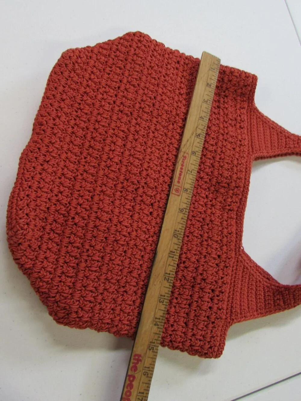 The Sak Orange Double Handle Lined Hobo Shoulder Bag